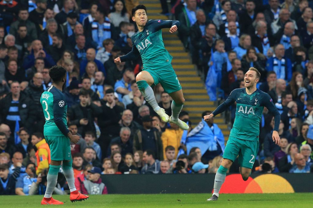 El Tottenham, celebrando un gol en la Champions League.